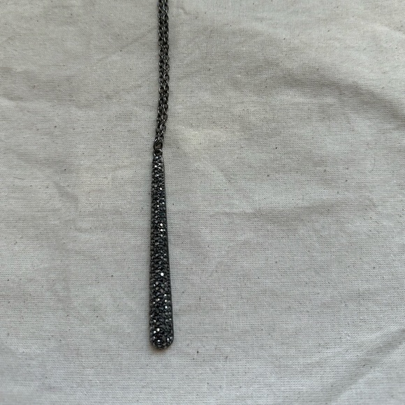 Fashion Necklace gun plated metal with black coloured crystals - Picture 6 of 8